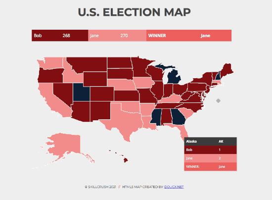 U.S. Election Map website thumbnail