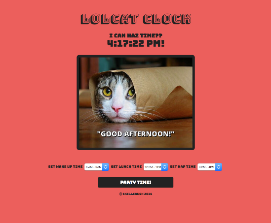 Lolcat Clock website thumbnail